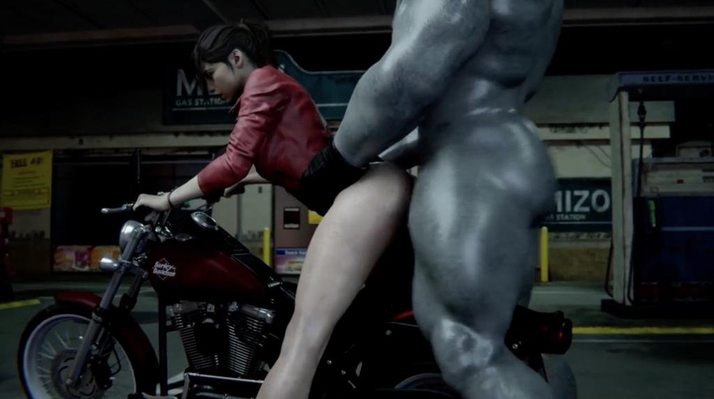 生化危机3D合集：克莱尔与阿什利激情口交骑乘双飞秀